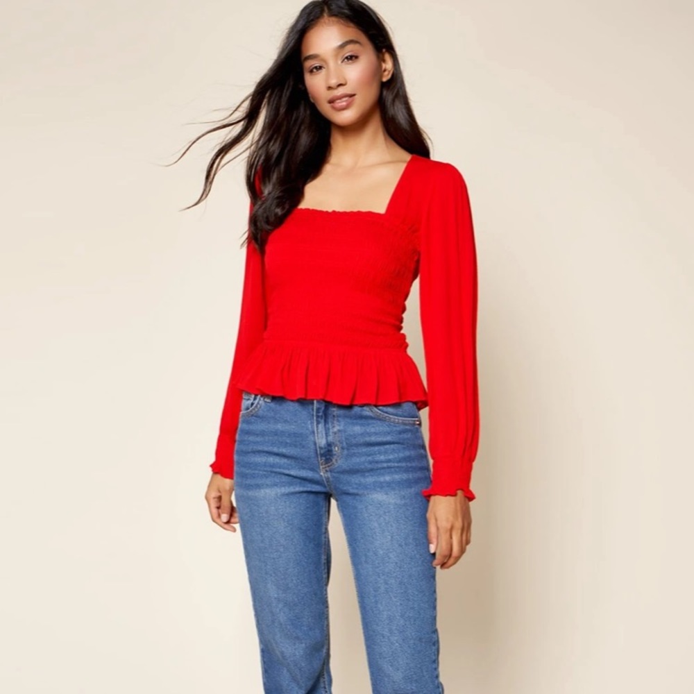 🆕 Sugarlips Night After Smocked Square Neck Top